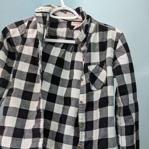 Kids black, white and grey flannel